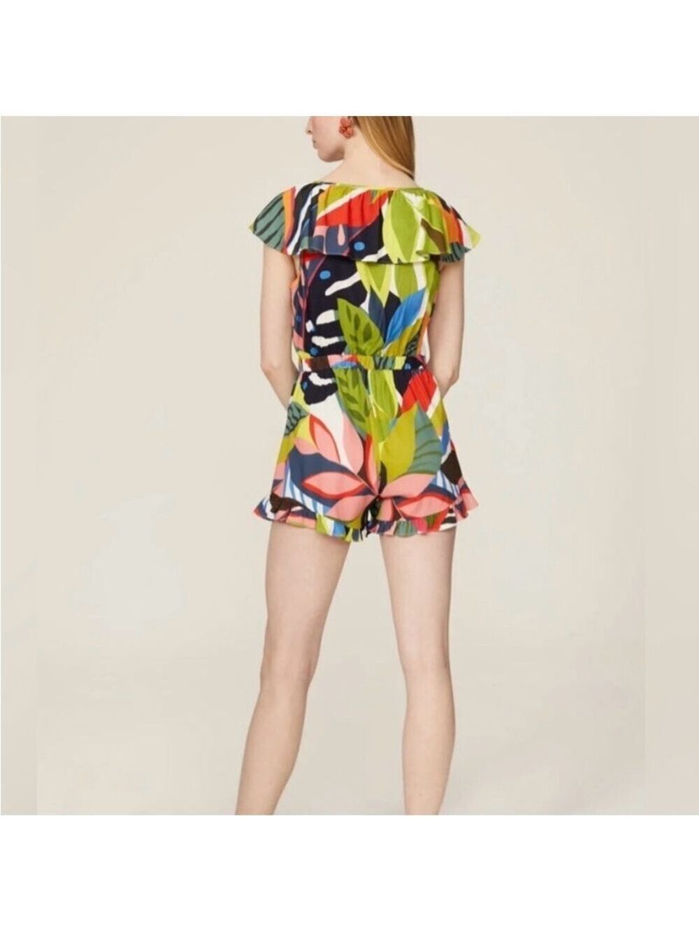 Trina Turk Multi-Color Ruffle Romper - Picture 2 of 7